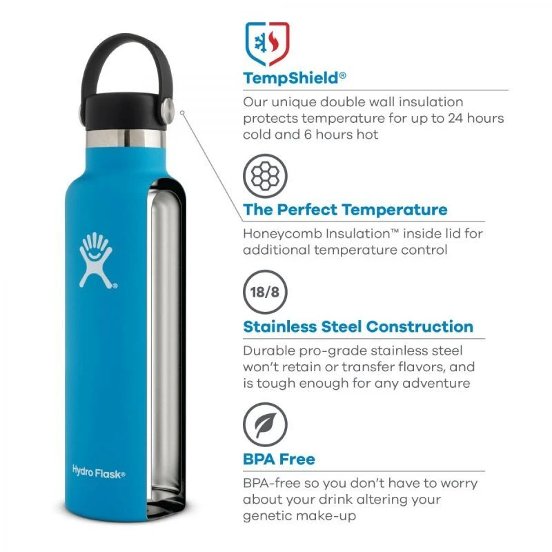 Hydro Flask 24 Oz Standard Mouth - Termoflaske 682 ML 2 Hydro Flask 24 Oz Standard Mouth - Termoflaske 682 ML - Billede 2